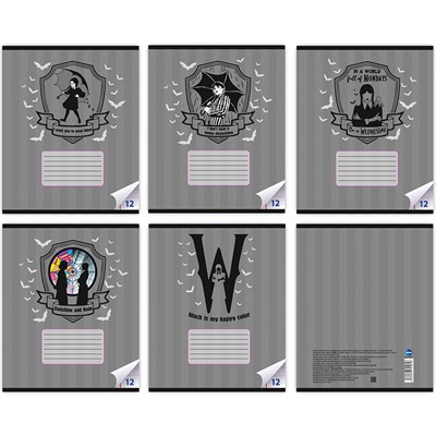 Тетрадь 12 л. линия Вэнсдэй 72581 - фото 69874553