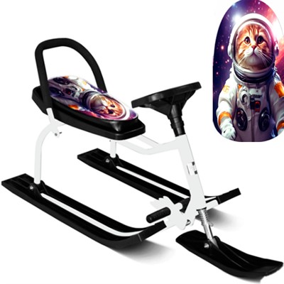 Снегокат 204 высокий со спинкой SNOWKAT Вызов Открытый космос - фото 69874876