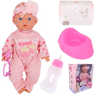 Пупс Yala Baby MK2435A-G1 с аксесс. в кор. - фото 69875022