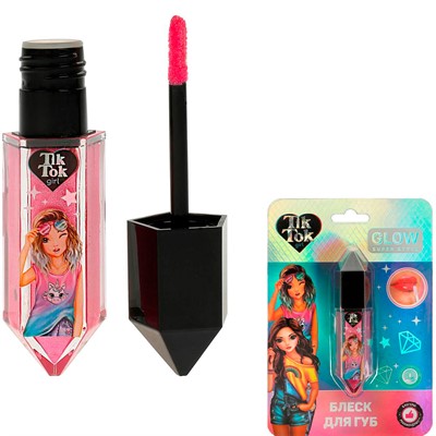 Блеск для губ малиновый, 5 мл TIK TOK GIRL LG98142-TTG - фото 69875051