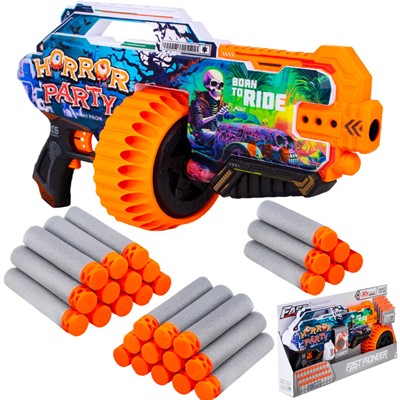 Пистолет BH161 Динозавр с безопасными пулями в кор. - фото 69875120