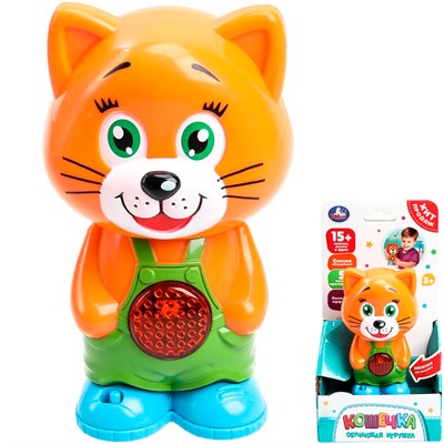 Игрушка на батарейках Обучающая Кошечка 15 сказок, песен и фраз Умка HT880-R-U - фото 69876295