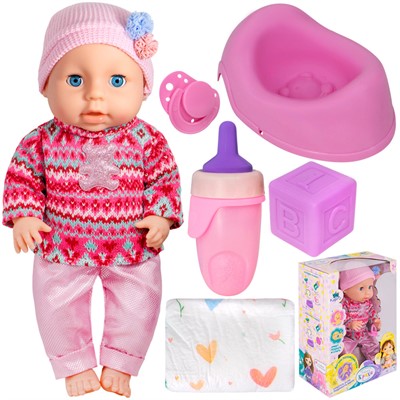 Пупс Miss Kapriz MK2540C-E Мамина Кроха с аксесс. в кор. - фото 69876561