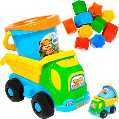 Самосвал + лог. игрушка в сетке TB-1205-4 /18/ - фото 69876574