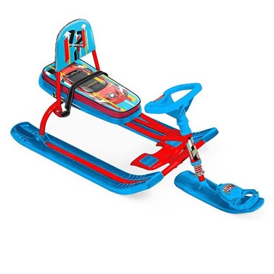 Снегокат Тимка спорт со спинкой ТС4-1/SC2 Nika kids sportcar красный каркас /Ника/ - фото 69876639