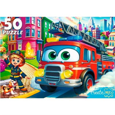 Пазл 50 Большая пожарная машина УК50-0213 - фото 69876734