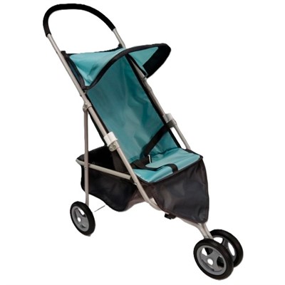 Коляска для куклы прогулочная графит/м.волна КР-210 - фото 69878092