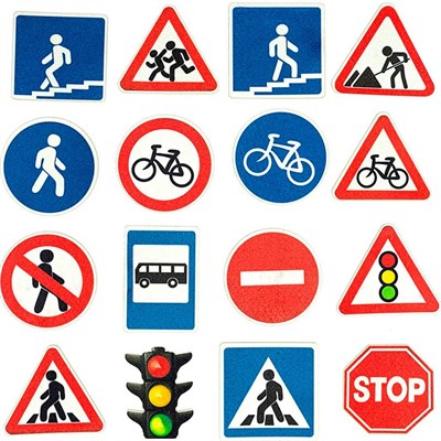 Развивающая игра из фетра Дорожные знаки ДМ LIP1254 - фото 69878152