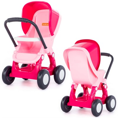 Коляска для кукол прогулочная Anita 4-х колёсная розовая в пакете 95220 П-Е - фото 69878204