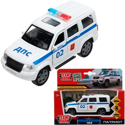 Модель SB-17-81-UP-P(W)-WB УАЗ Patriot Полиция Технопарк  в коробке - фото 69878937