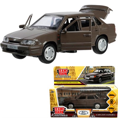 Модель 2115-12-SRBR ваз-2115 "самара" длина 12 см,серебристо-коричневый Технопарк  в кор. - фото 69879019