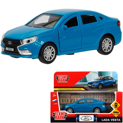Модель VESTA-12-BU2 LADA vesta 11,5 см, двери, синий Технопарк  в кор. - фото 69879027