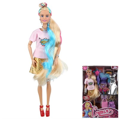 Кукла Карапуз 66001-DRESS14-S-BB-WOD София 29 см руки и ноги сгиб, 2 комплекта одежды, акс - фото 69879056