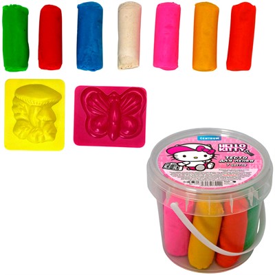 Набор для творчества Тесто для лепки 7цв. 2 формочки Hello Kitty 77942 - фото 69879118