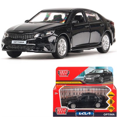 Модель OPTIMA-12-BK KIA OPTIMA длина 12 см, двери, багаж, инерц, черный Технопарк в кор. - фото 69879133