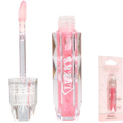 Глазурь для губ с ароматом клубники,цвет розово-сиреневый,2,5 мл Т26488 - фото 69879353