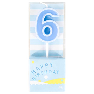 Свеча для торта Цифра 6 141V-403 - фото 69880120