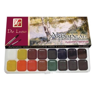 Акварель 16 цв. Люкс художественная б/к 14С 1019-08 /ЛУЧ/ - фото 69880146