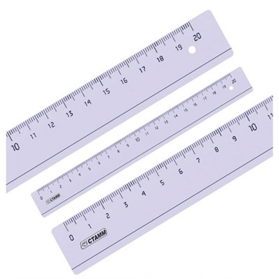 Линейка пластик 20см тонированная СТАММ ЛН14 - фото 69880154