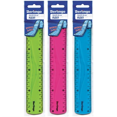 Линейка пластик 20см гибкая Flexi Berlingo PR_10020 - фото 69880219