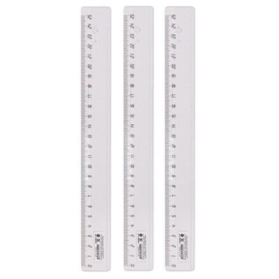 Линейка 25 см. прозрачная Л-9299 - фото 69880231