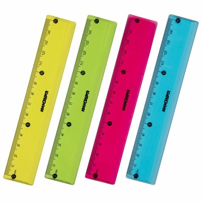 Линейка 15 см пластик "Color" тонированная 210752 Юнландия - фото 69880265