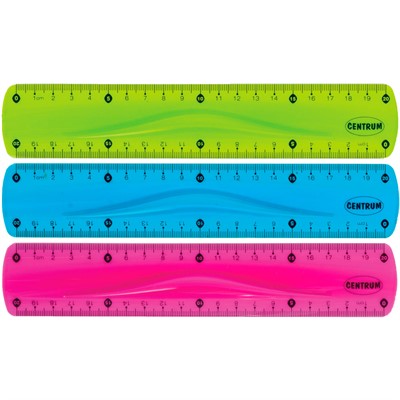 Линейка пласт. 20см гибкая ассорти 86639 - фото 69880527