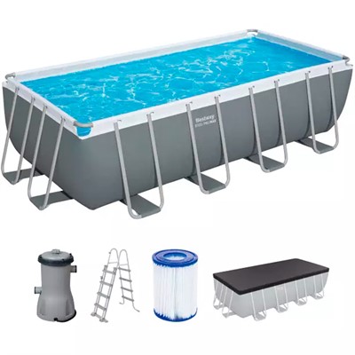 Бассейн каркасный прямоугольный 56670 488х244х122см - фото 69880606