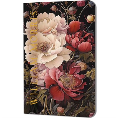 Блокнот 32 л. Creative. Inspired by William Morris (пионы на темном фоне) 978-5-00241-287-7 - фото 69880659