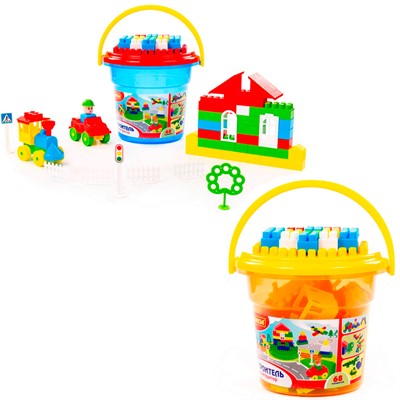 Конструктор Строитель 68эл. в ведре 37190 П-Е/6/ - фото 69880889