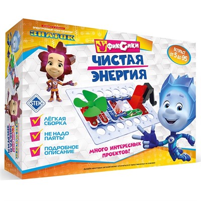 Электронный конструктор ЗНАТОК "Фиксики "Чистая энергия ZP-70827 - фото 69881146