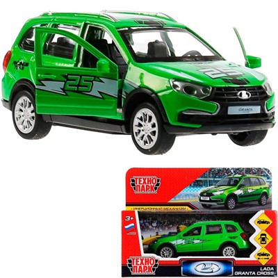 Модель GRANTACRS-12SRT-GN Lada Granta Cross 2019 Спорт зеленый Технопарк  в коробке - фото 69881182