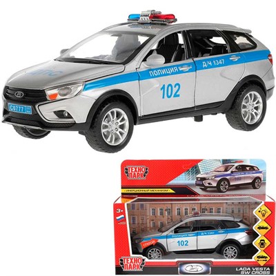 Модель VESTASWCR-124SLPOL-GY LADA SW Cross Полиция Технопарк  в коробке - фото 69881267