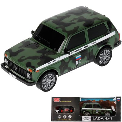 Машина на радиоуправлении LADA4X4-18L-MIL LADA 4x4 18 см Технопарк в кор /24/ - фото 69881419