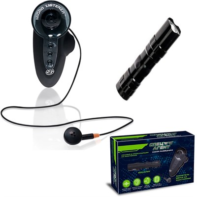 Набор разведчика ZYB-B3089 Спецагент фонарик и усилитель звука в кор. - фото 69881742