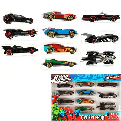 Модель RR-SET-121-R ROAD RACING набор супергерои 7,5 см Технопарк  в коробке - фото 69882048