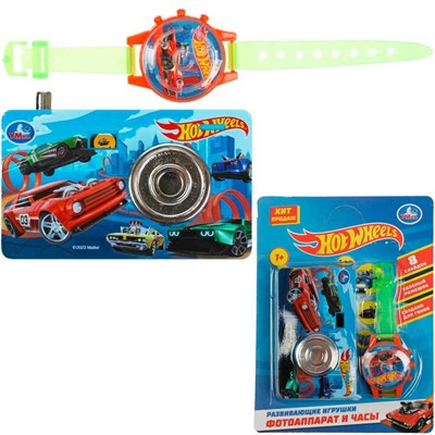 Игрушка на батарейках Фотоаппарат и часы ХОТ ВИЛС 8 слайдов.лабиринт с шариками Умка B2015085-R1 - фото 69882164