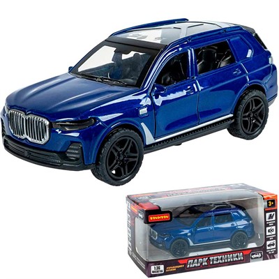 Модель 1:36 3 открыв. двери Парк Техники Джип синий ВВ6422 Bondibon - фото 69882289