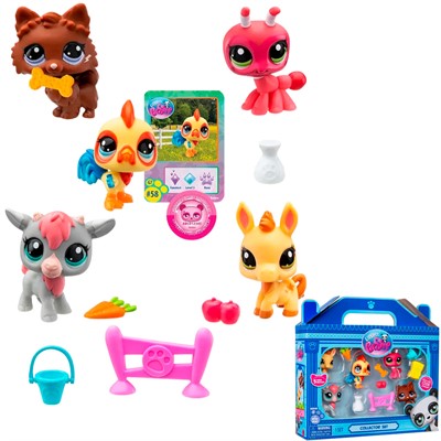 Набор "Ферма": пять фигурок мини-животных с аксессуарами, коллекция Littlest Pet Shop 00510_LPS - фото 69882555
