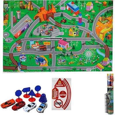 Коврик с машинками 019A-23E в коробке - фото 69883357