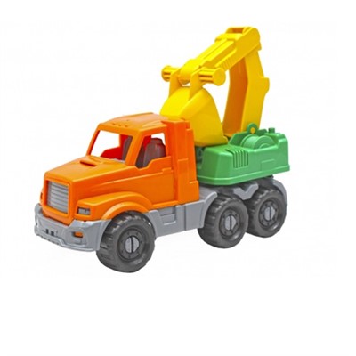 Автомобиль Добрыня Экскаватор Строительный 20см И-7987 - фото 69883377