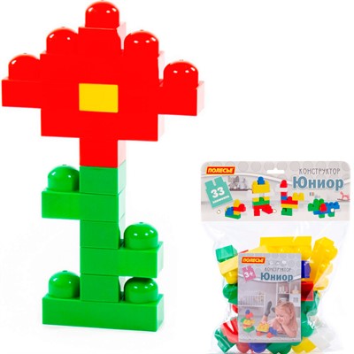 Конструктор Юниор 33 элем. мешок П-Е/20/ - фото 69883453