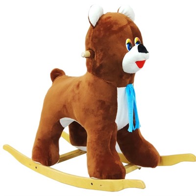Качалка Медведь плюш 980591 цвет в ассортименте - фото 69883792