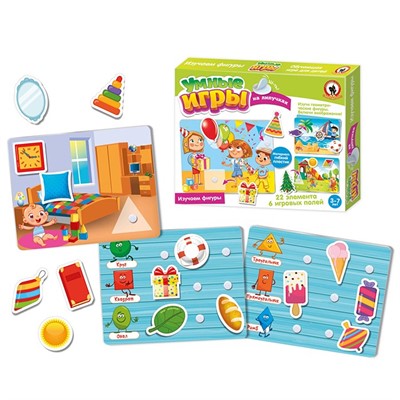 Умные игры на липучках  Изучаем фигуры 04305 - фото 69883947