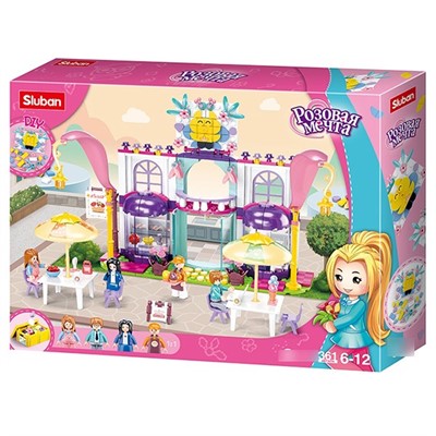 Конструктор Розовая серия 38-0972 Замок 316 дет. в кор. - фото 69884323