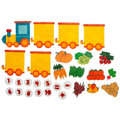 Игра Паровоз с овощами фетр LIP1232 - фото 69884435