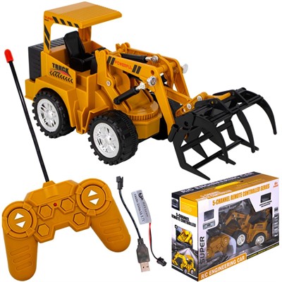 Спецтехника на радиоуправлении 66-32 Трактор с вилами в коробке - фото 69884631