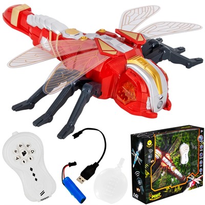 Стрекоза на радиоуправлении MK128A-37 красный в коробке - фото 69884640