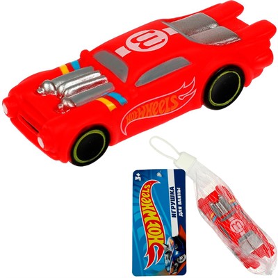 Резиновая игрушка Красная машинка ХОТ ВИЛС 1 шт., сетка, хенгтег КАПИТОШКА HOT-W2 - фото 69884650