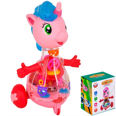 Игрушка на батарейках ZYA-A3238 Играпузик единорожек в кор. - фото 69884695